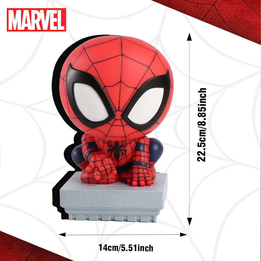 Tirelire Marvel Spider-Man Officielle en PVC 3D – Figurine Cartoon Étanche et Anti-Choc, Fait Main, Objet de Collection et Décoration de Bureau ou Maison, Idée Cadeau