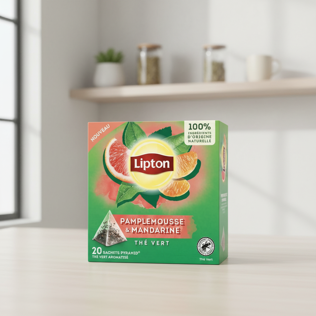 Lipton Thé Vert Pamplemousse Mandarine - 20, 32 g