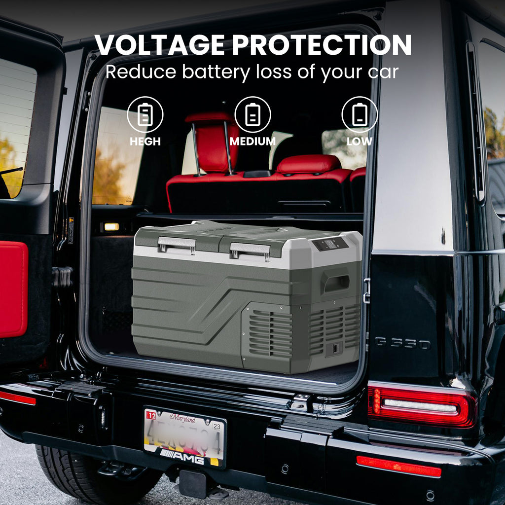 Alpicool NLS35 Réfrigérateur de voiture 20 L, portable, 12 V/24 V, 100-240 V, -20 à 20 °C, double compartiment, boîtier de refroidissement électrique pour voiture, camping et voyage