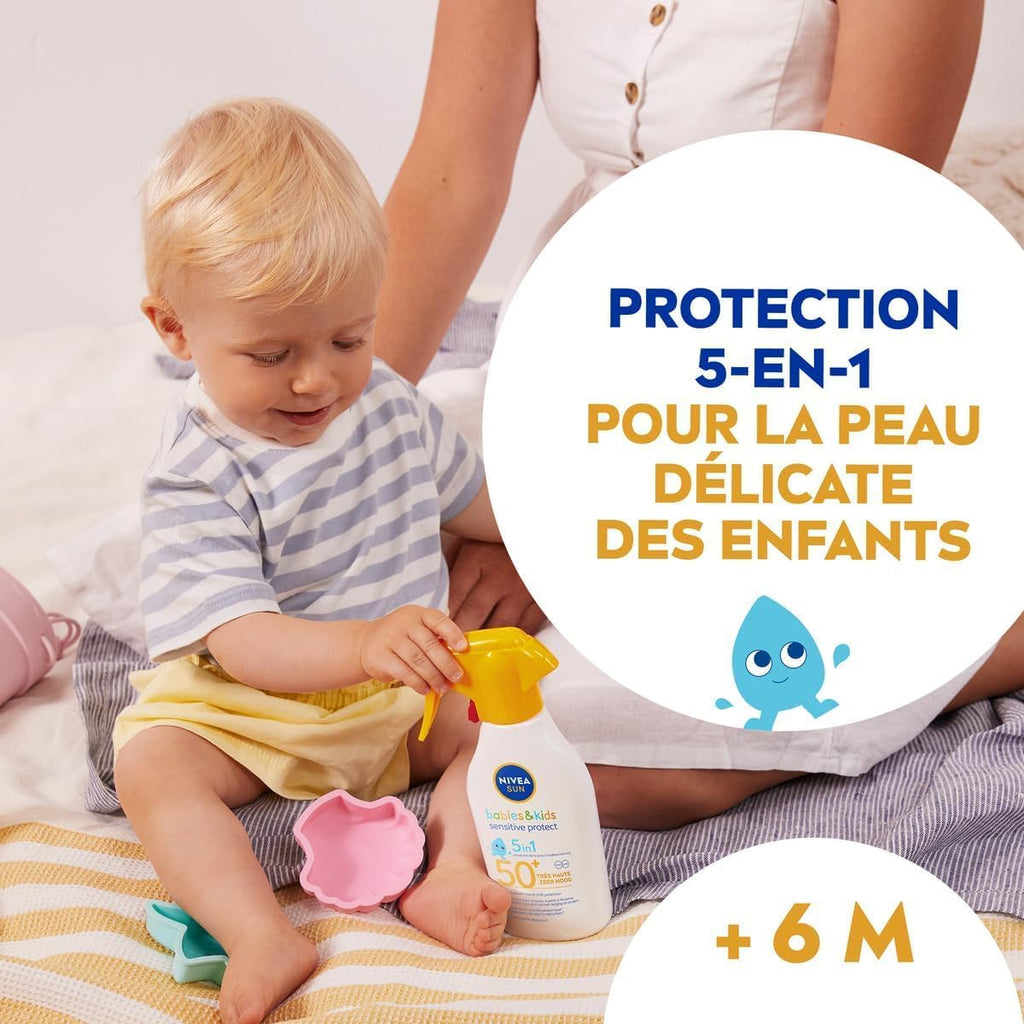 NIVEA SUN Sensitive Bébés & Enfants Spray de protection solaire SPF 50+ - 250 ml