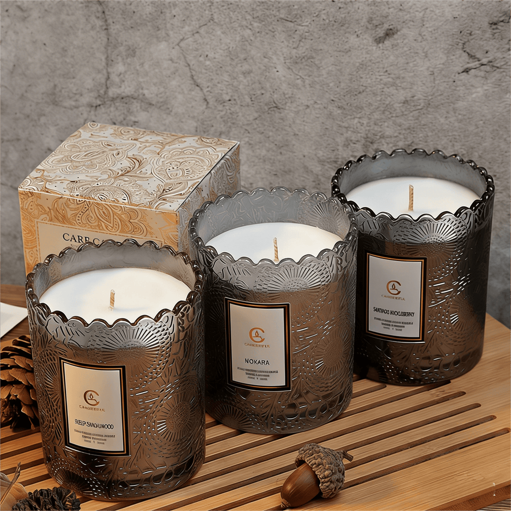 Zooly Bougie parfumée à bordure dentelée senteur San Diego Blackwood - 200 g