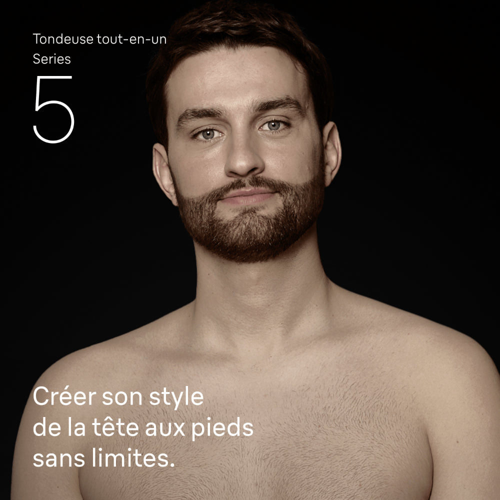 BRAUN MGK5540 - Tondeuse Multifonction 7-en-1 - Étanche - Tondeuse de Précision - Sans Fil - Noir