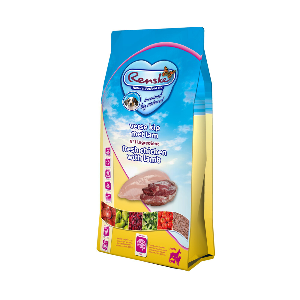 RENSKE Aliment sec pour chiot au poulet et à l'agneau, sans gluten - 2 kg