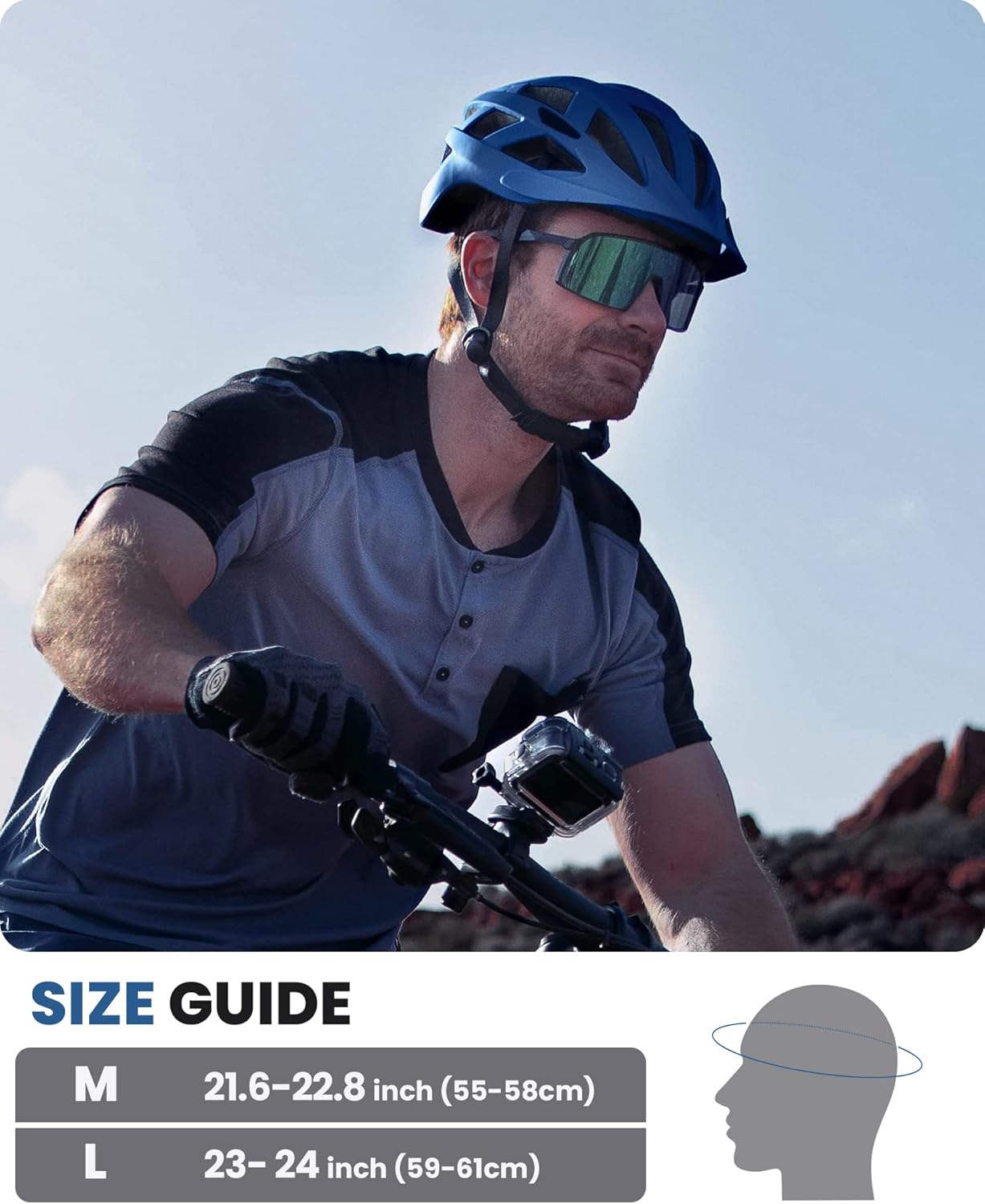 OutdoorMaster MIPS Gem I Casque de vélo de loisir adulte - Chaussée Bleu océan, M