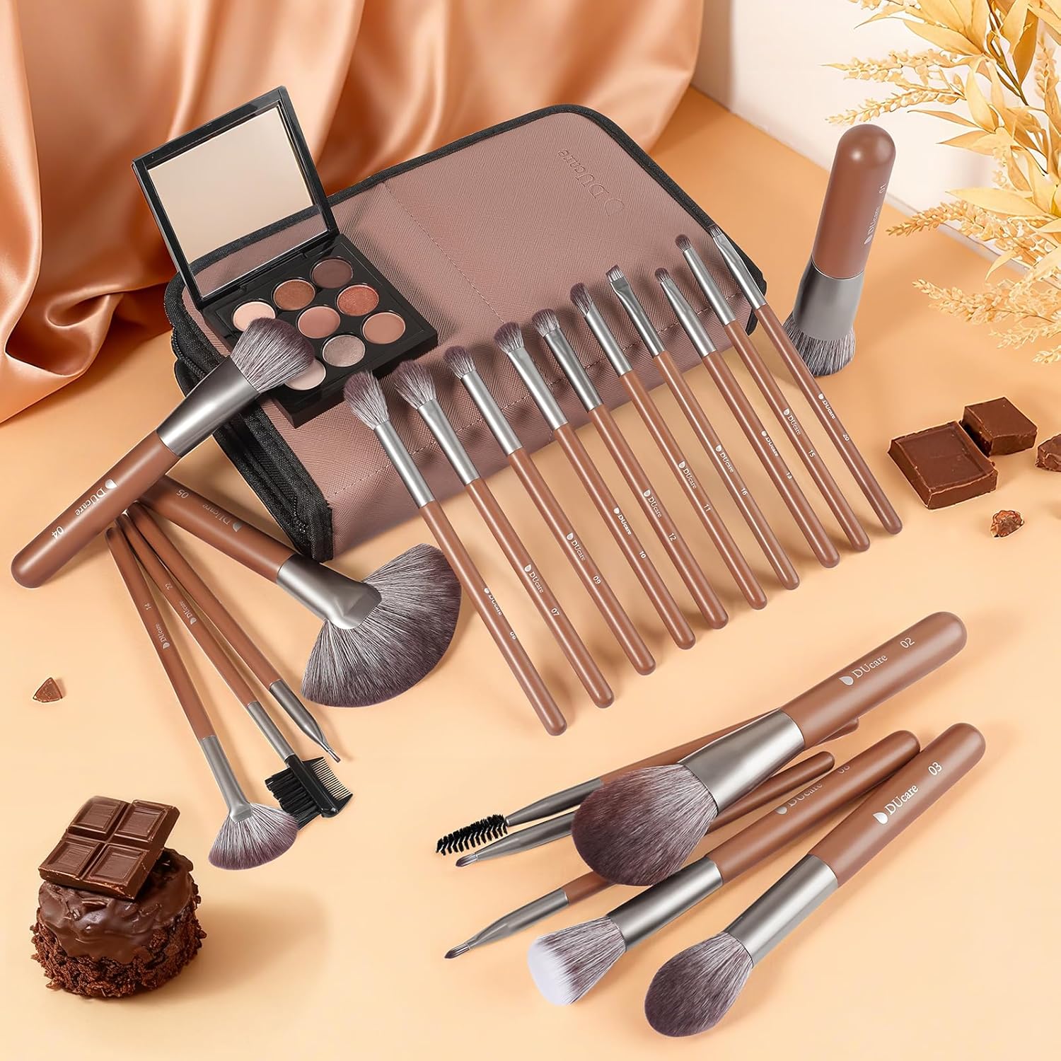 DUcare Trousse de 22 pinceaux de maquillage
