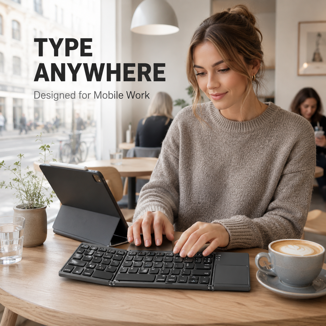 VoxorAI B033 est doté d'un pavé tactile et d'un pavé numérique. Ce clavier sans fil portable de taille standard est compatible avec les PC, les ordinateurs portables, les iPad