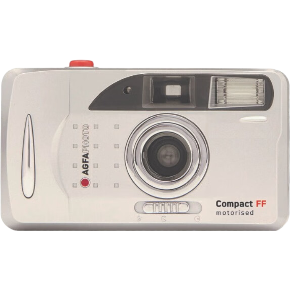 AgfaPhoto Appareil photo argentique motorisé 35 mm avec pellicule noir et blanc et piles