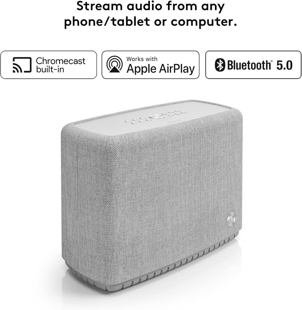 Audio Pro A15 Enceinte Multiroom sans Fil Bluetooth, Gris Clair