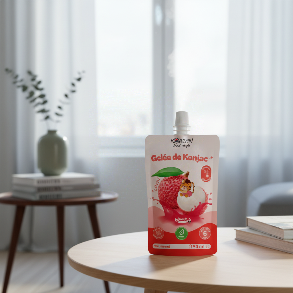 KOREAN FOOD STYLE Boisson à la gelée de konjac saveur litchi 150 ml