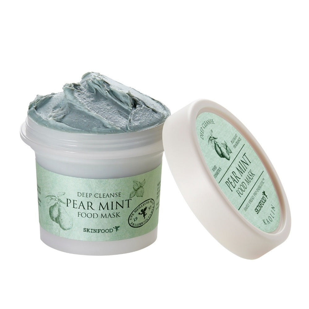 SKINFOOD Masque Alimentaire Poire Menthe Nettoyant Pores & Apaisant Masque à Laver 120 g