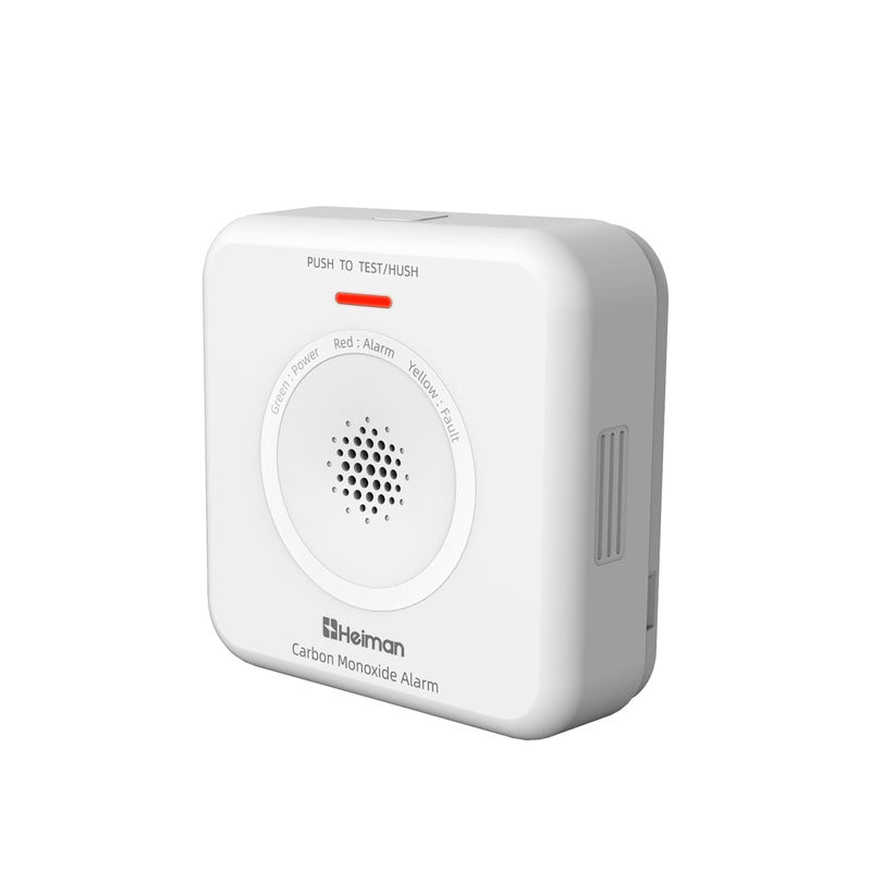 Heiman Détecteur de monoxyde de carbone en réseau radio, Alarme CO, Capteur 10 ans, Piles remplaçables, 85 dB, Portable, Fonctionne sur piles pour la maison