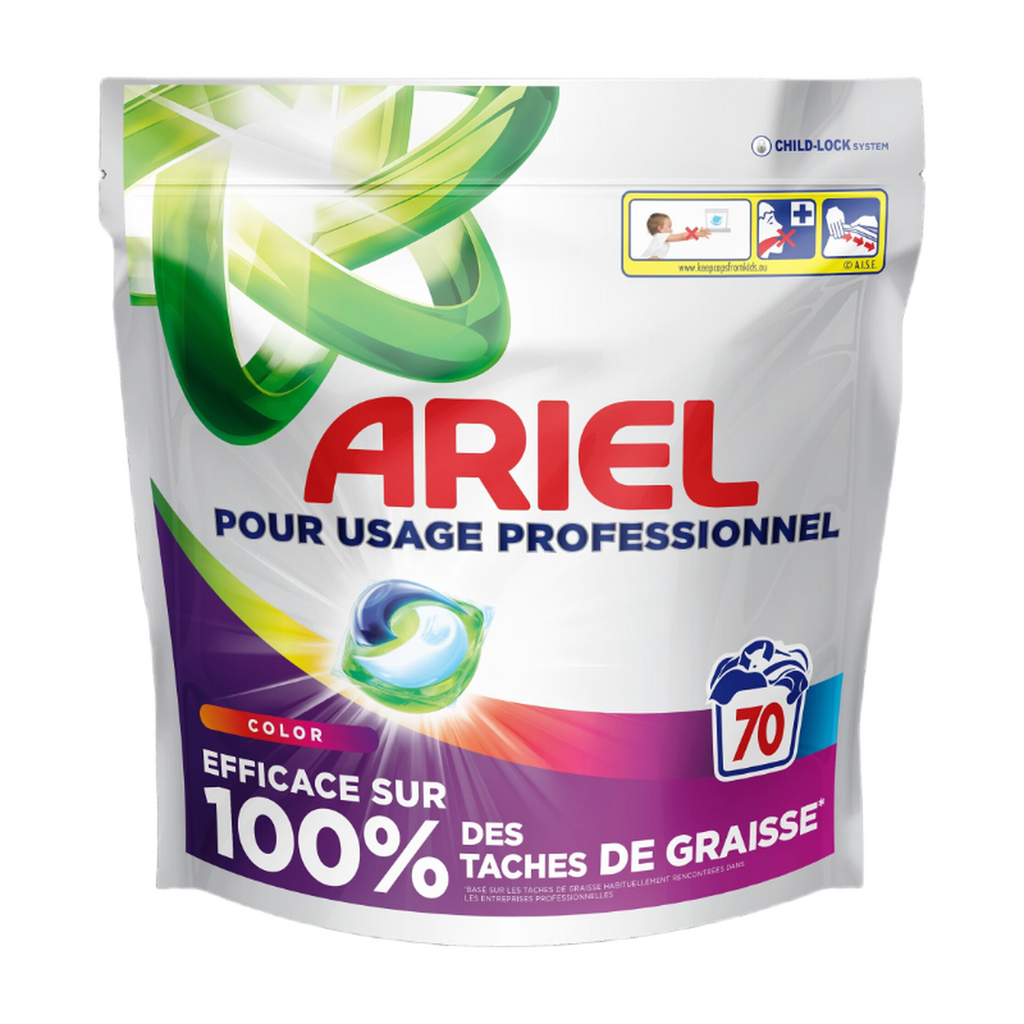 ARIEL Professional Couleur Capsules de lessive tout-en-un - 70 capsules
