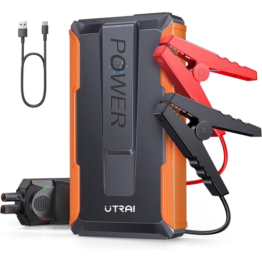 UTRAI T1 Booster de Batterie Portable 2000A, Chargeur de Démarrage pour Moteur Essence 7.5L / Diesel 5.5L, Batterie Externe 13200mAh avec USB Quick Charge 3.0, Bloc de Secours pour Voiture, Hiver