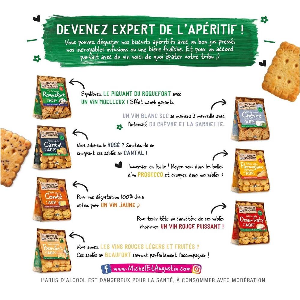 MICHEL ET AUGUSTIN sablé cantal muscade 100g