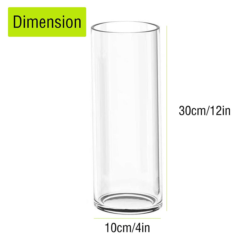 Grand vase en verre cylindrique - 30 cm