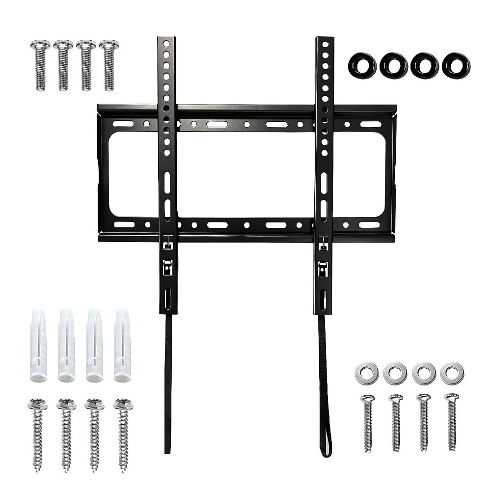 Support mural fixe pour téléviseurs 32-55 pouces, Max VESA 400 x 400 mm, Supporte jusqu'à 45 kg, Design peu encombrant, Convient aux murs en béton, brique et bois