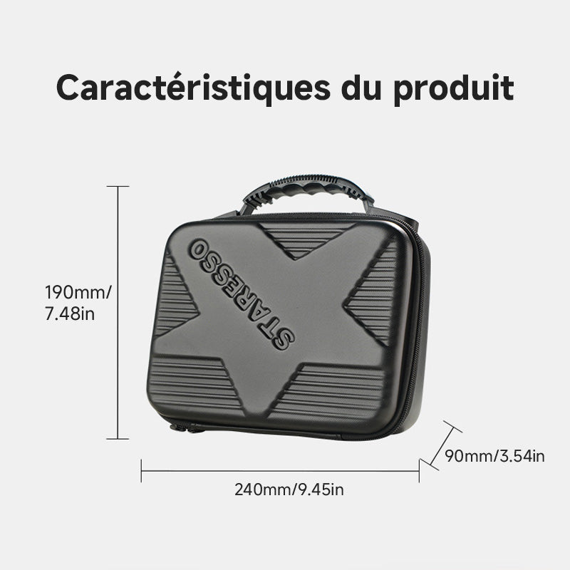 STARESSO Ensemble machine à espresso portable manuelle et moulin à café à meules avec sac de transport pour voyage, camping et randonnée