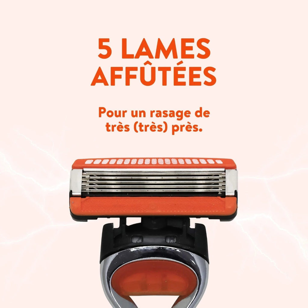 Monsieur Barbier L'Explorer Kit de Rasage (Compatible avec Fusion) 1 Rasoir avec 5 Lames