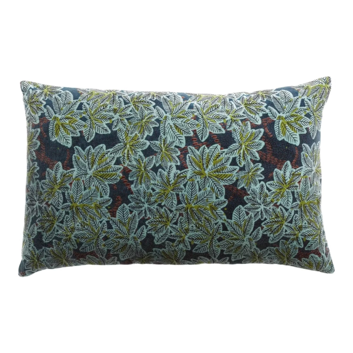 Housse de coussin imprime ariane petrole