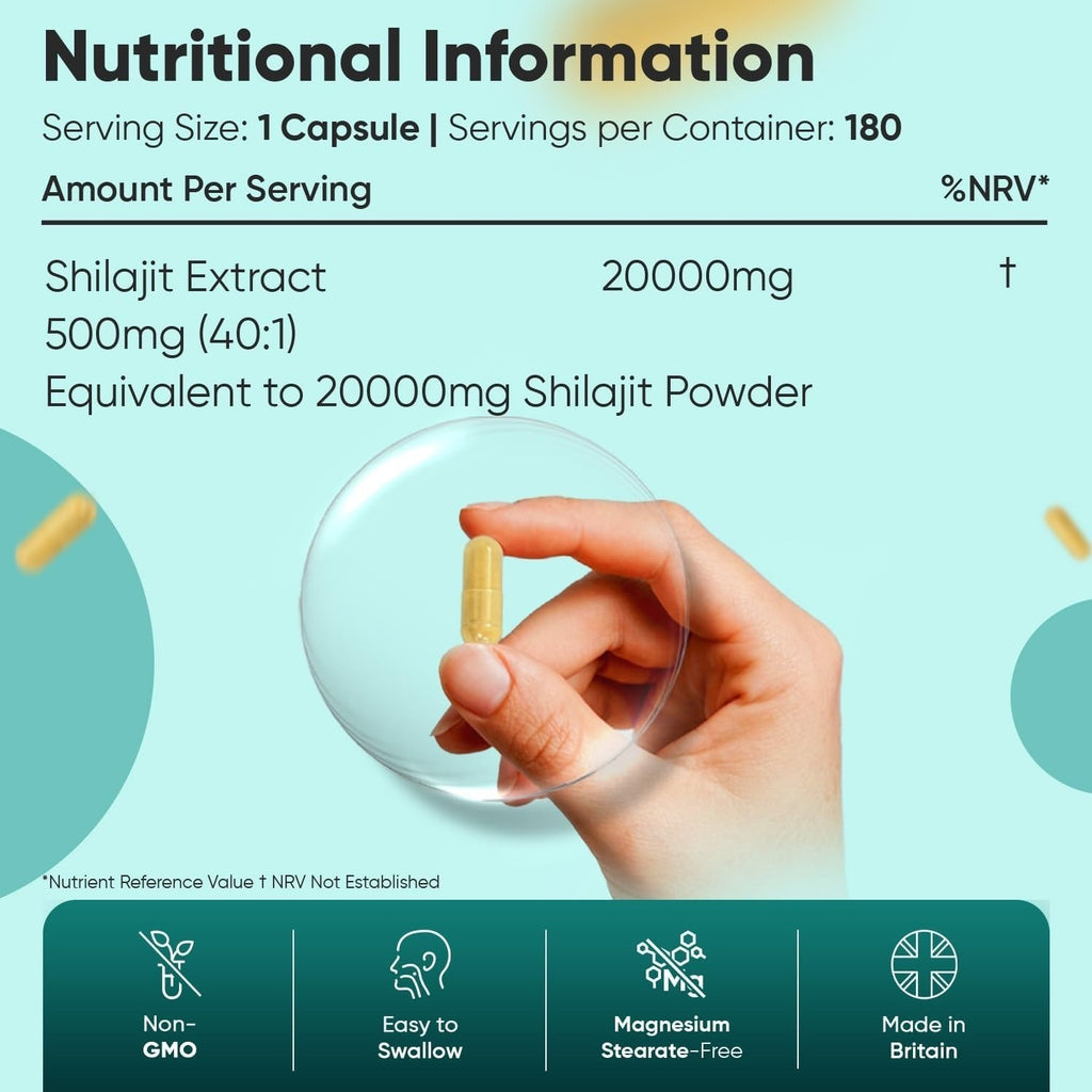 WeightWorld Shilajit de l’Himalaya pur 20000 mg 180 gélules