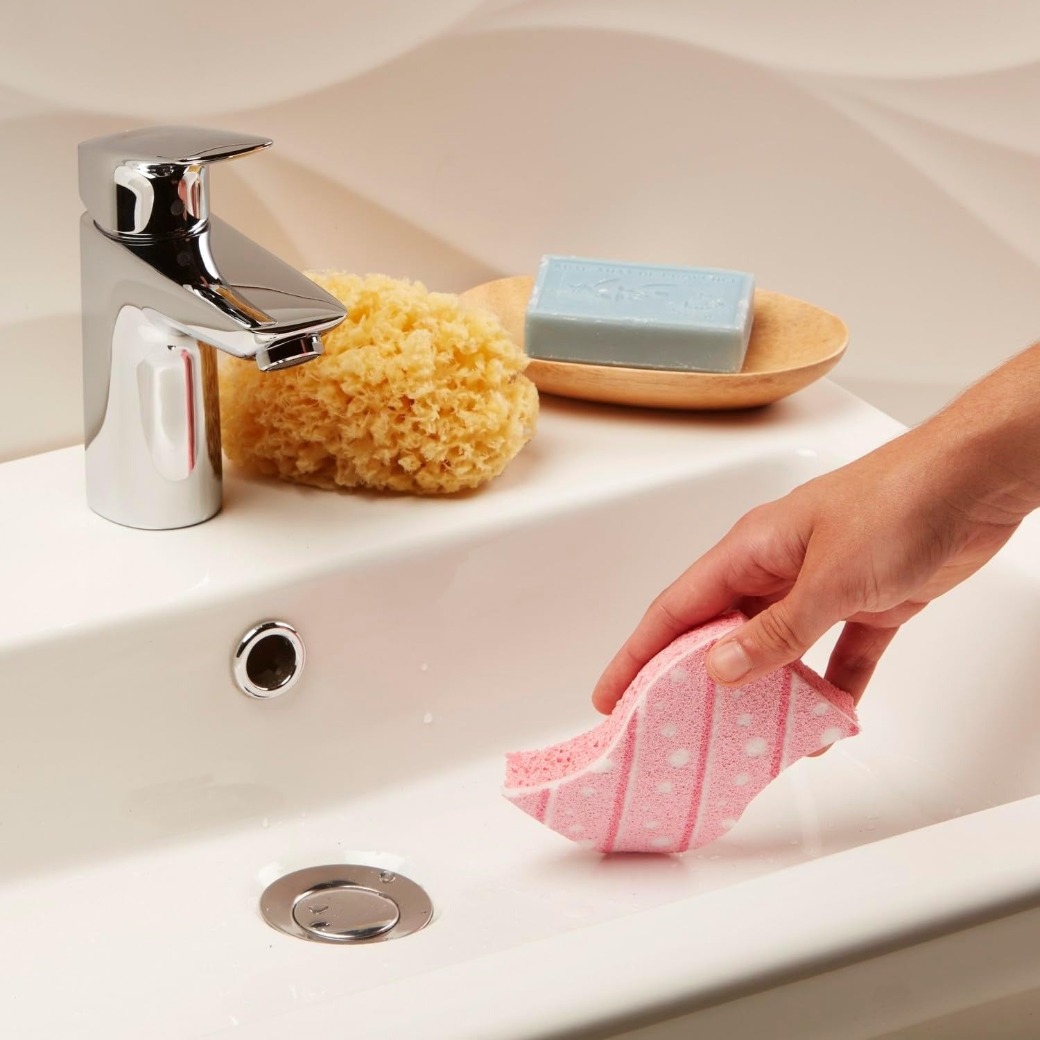SPONTEX Salsa Power Éponges salle de bain non abrasives anticalcaire 2 éponges