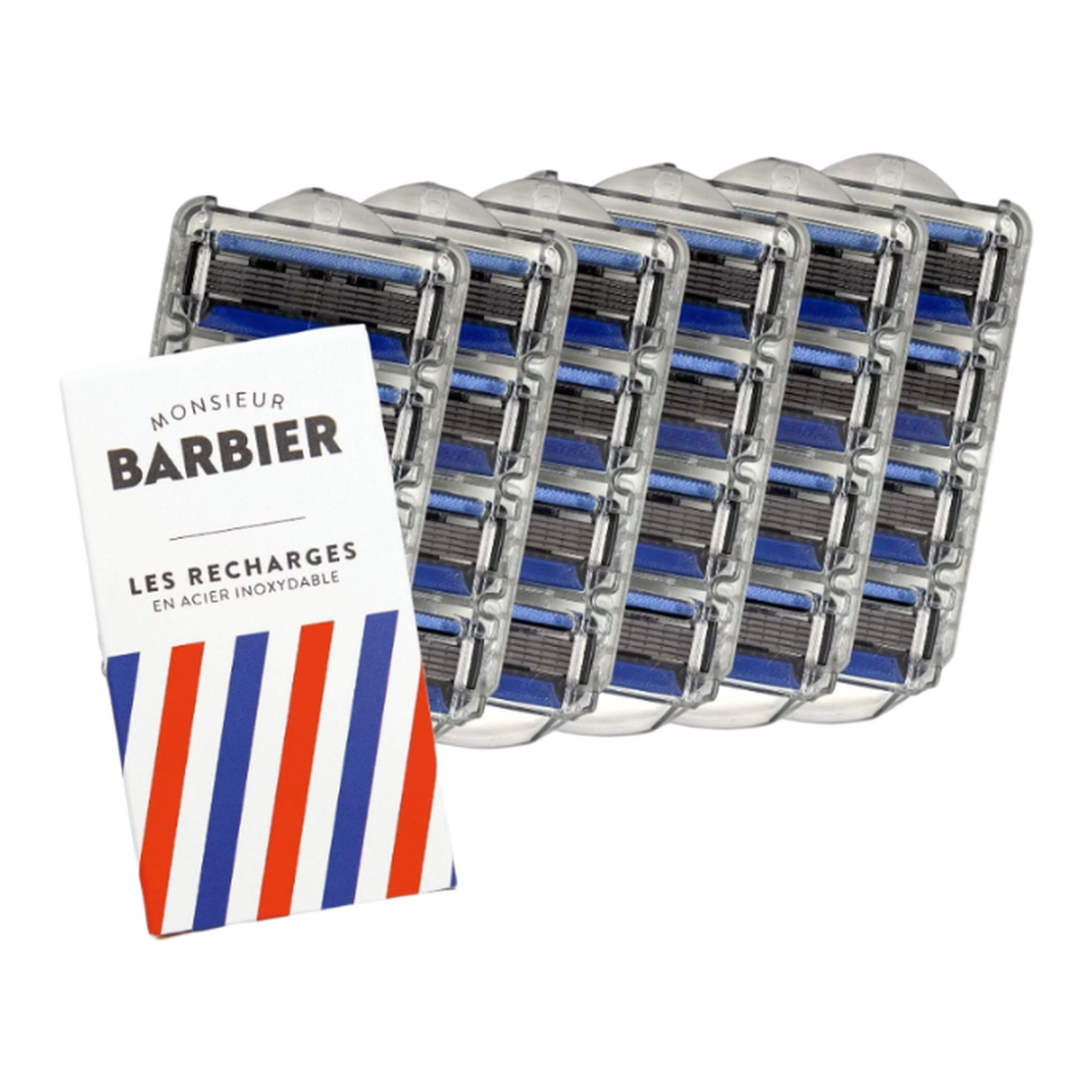 MONSIEUR BARBIER - Recharges Le Challenger (Compatible Mach3) - Lot de 24 lames