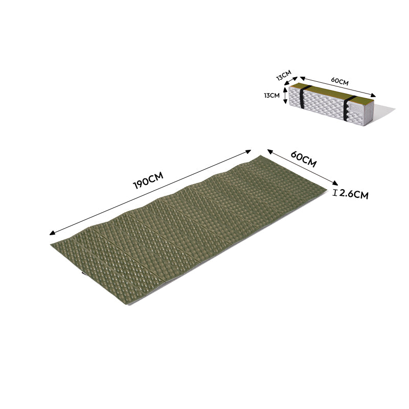 Mobi Garden, matelas de camping pliant pour 1 personne, coussin de sol en mousse à alvéoles, isolant et épaissi, vert, léger et portable, réversible, résistant à l'usure et aux perforations