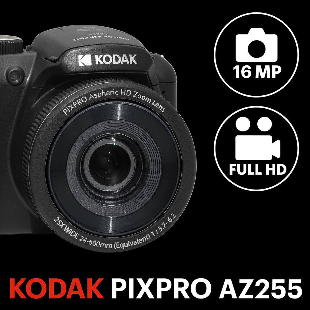 Kodak Appareil photo numérique bridge avec zoom optique 25x Noir