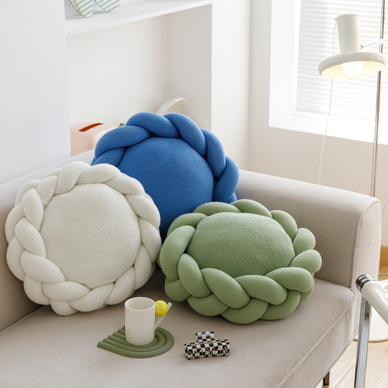 MEROPE, Coussin couronne en acrylique, 40x40 cm, vert clair, 1 pack