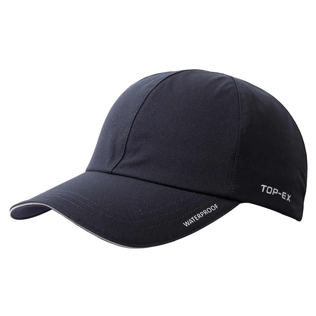 TOP-EX Casquette de course imperméable haute performance Tous temps Style baseball souple Urban Storm M/L Bleu marine