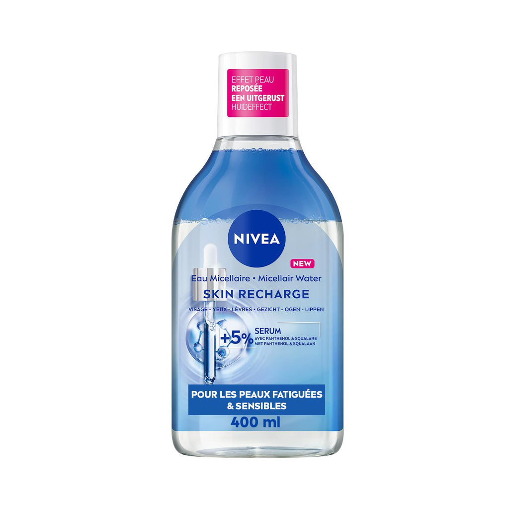 NIVEA Eau Micellaire Démaquillante Visage Infusée au Sérum Panthenol Skin Recharge Peau fatiguée 400 ml