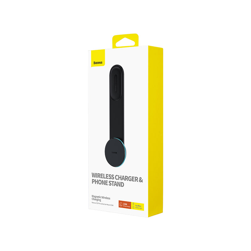 Baseus C02 Pro Support auto avec chargeur sans fil magnétique - Noir Stellaire