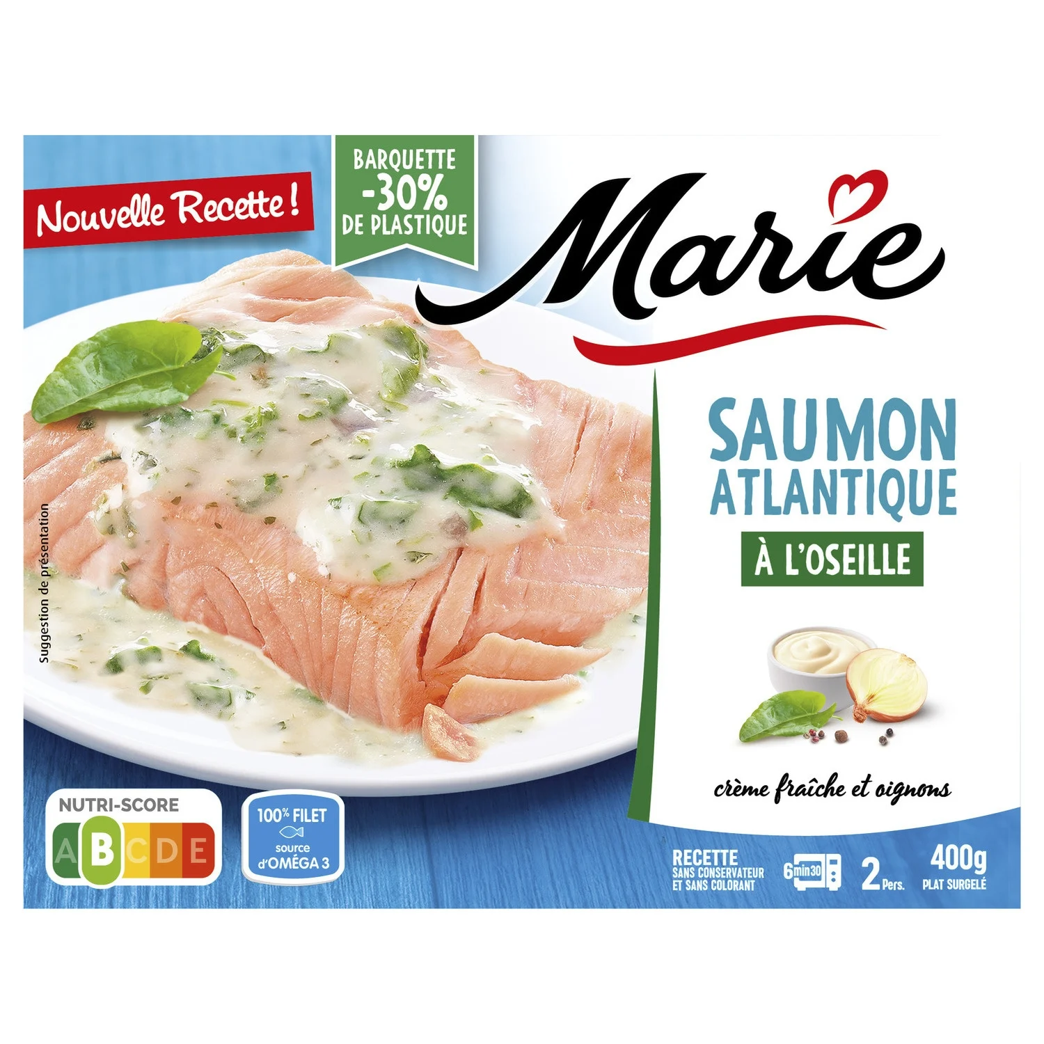 Marie Saumon de l'Atlantique sauce à l'oseille 400 g
