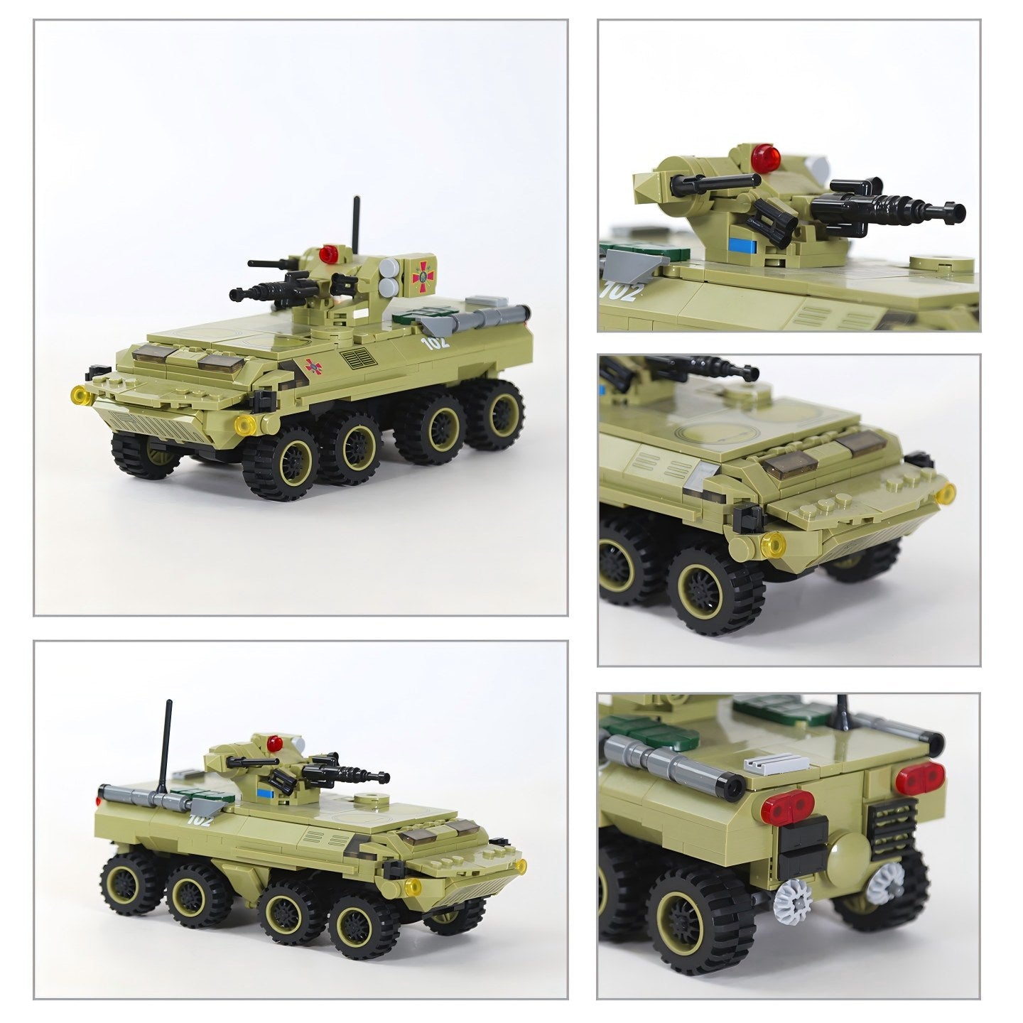WANGE BTR-4 Véhicule de Combat d'Infanterie Ensemble de Blocs de Construction 379 Pièces pour Constructeurs de Loisirs