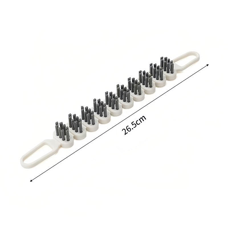 JORDAN&JUDY Set de brosse à fente pliable, 3 pièces, nettoyant pour salle de bains, robinet et cuisine, ABA+PP, poils doux pour les zones difficiles d’accès, 23 x 3 x 2 cm