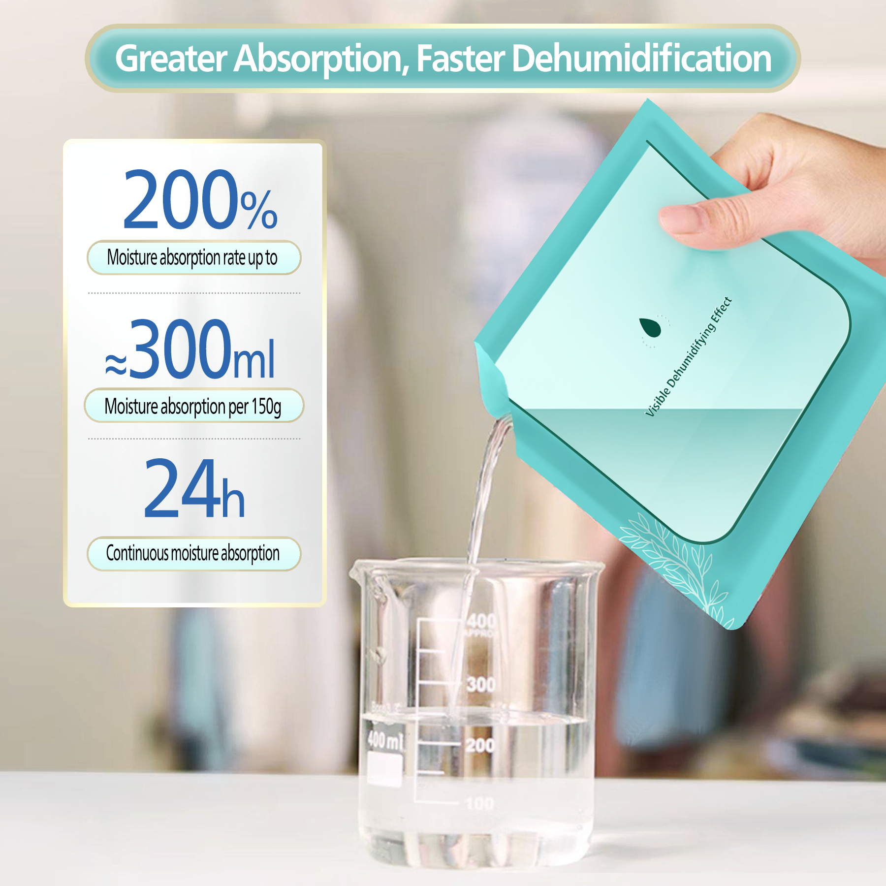 GrePower Sachets déshumidifiants au parfum de lin, lot de 10, anti-humidité et anti-condensation, absorption d'humidité ultra-forte, déshumidification rapide, pour placards, maison