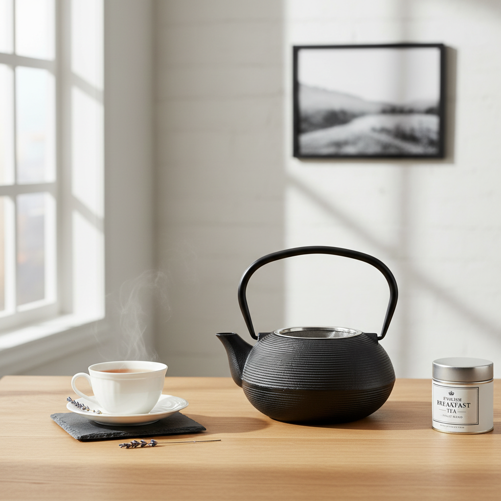 Secret de Gourmet Théière en fonte noir - 600 ml