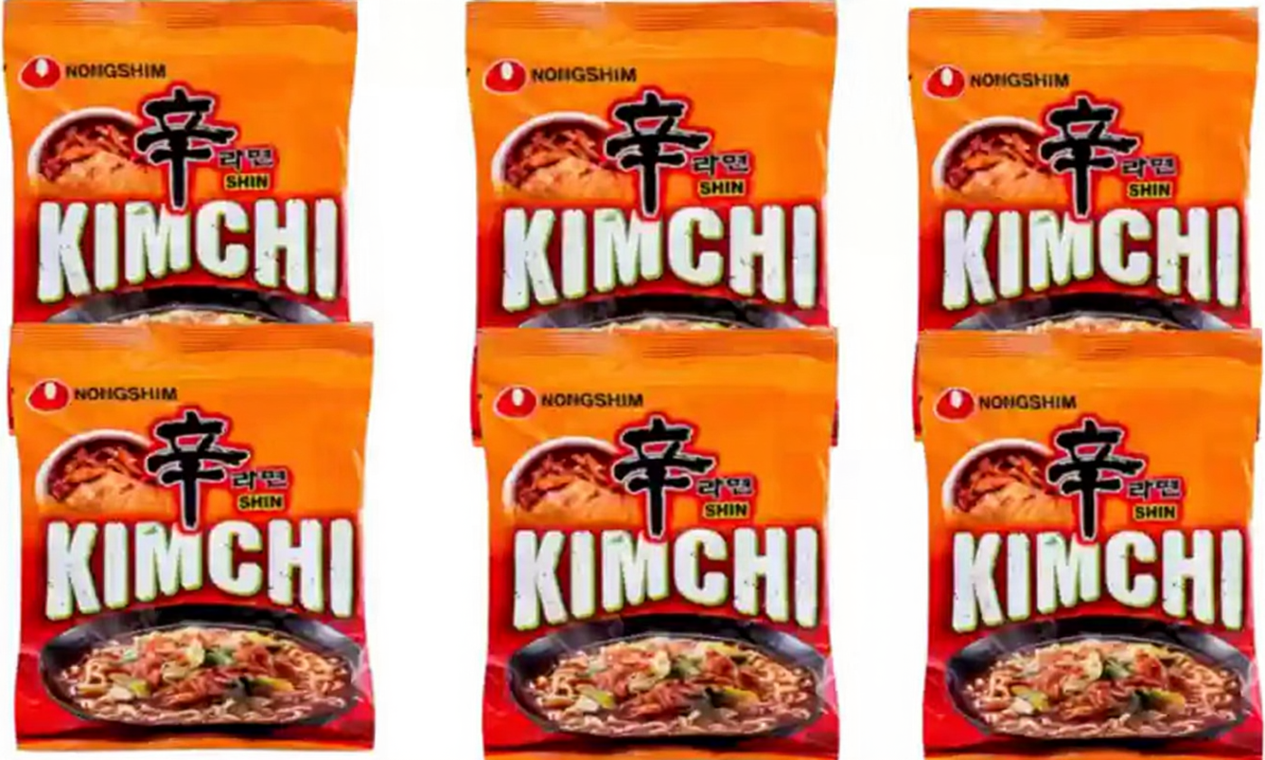 Nongshim Soupe de nouilles instantanées au kimchi - 6 x 120 g