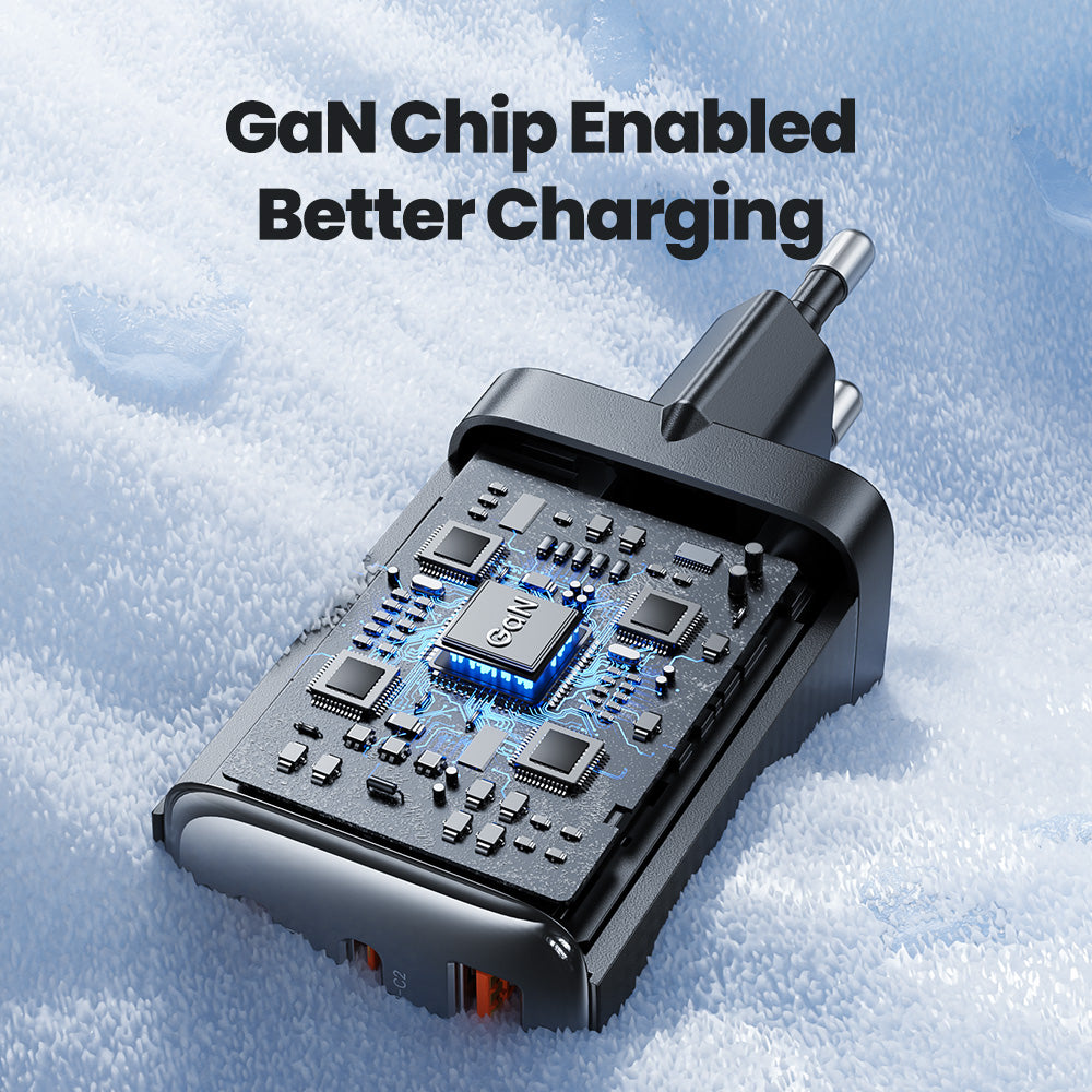 toocki Chargeur secteur USB-C GaN à 3 ports - 65 W