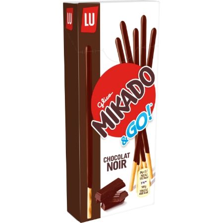 Mikado & Go! Bâtonnets de biscuits enrobés de chocolat noir - 39 g