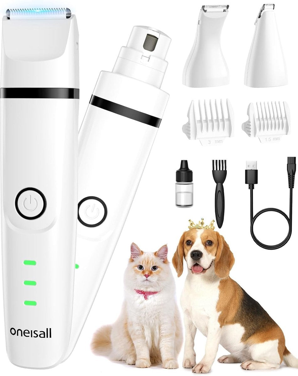 ONEISALL Tondeuse sans fil multifonction pour chiens et chats N12