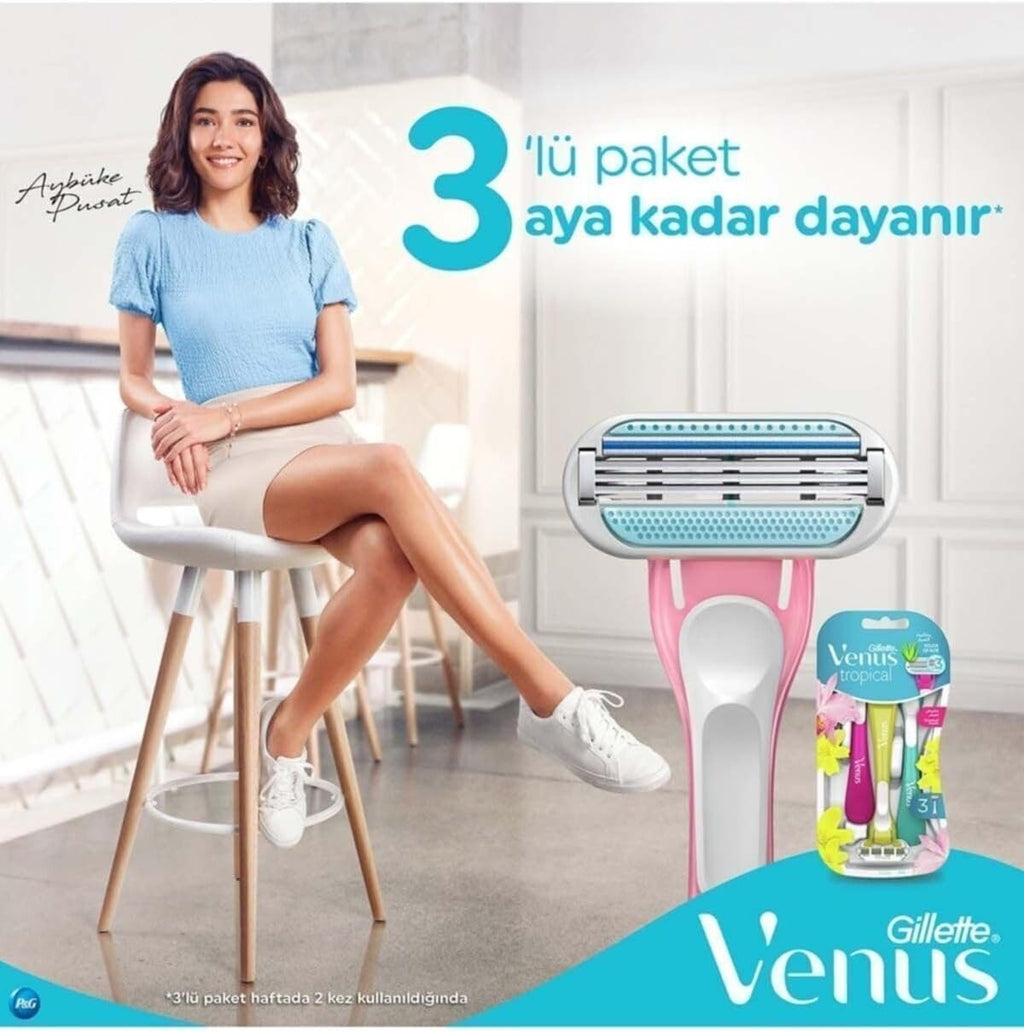 GILLETTE VENUS Tropical Extra Comfort - Rasoirs Jetables - 3 Unités
