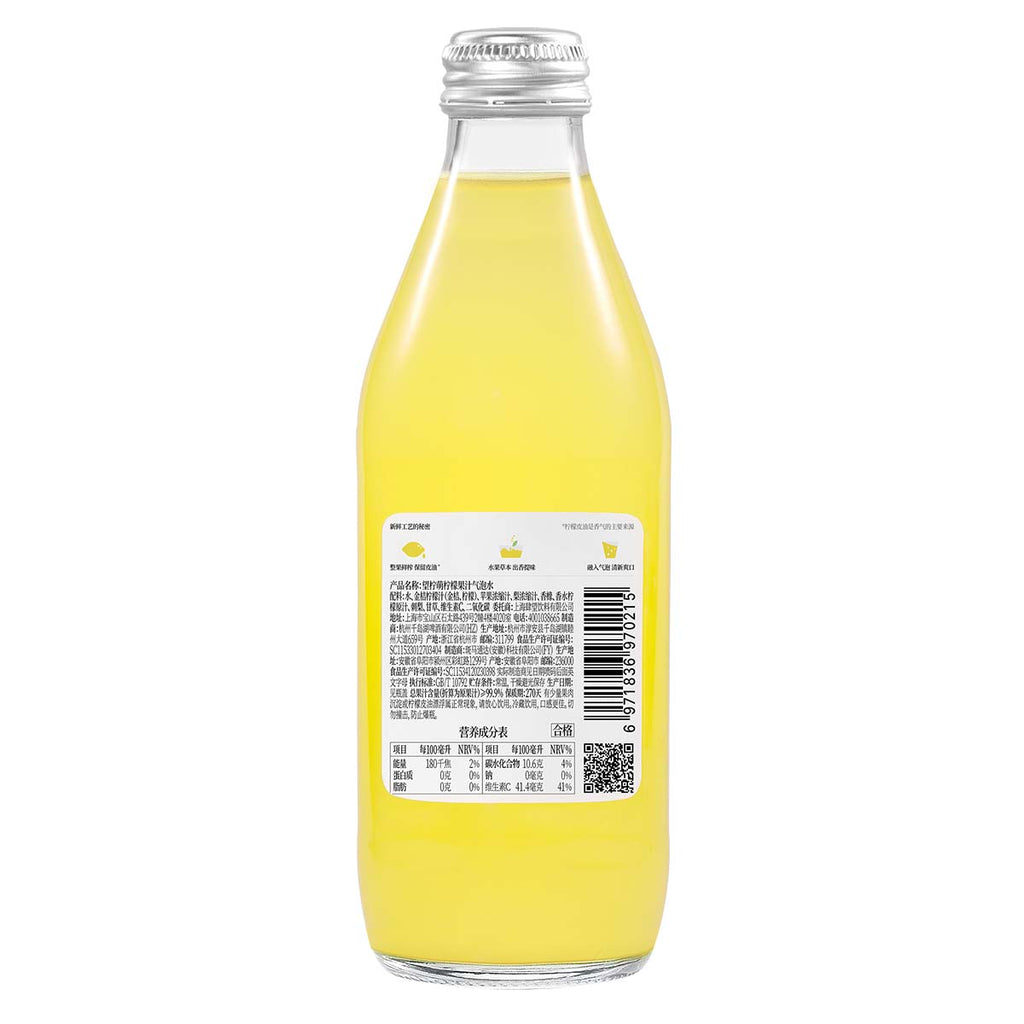 Hope water Wang Ning Meng Eau pétillante au jus de citron 300 ml * 24