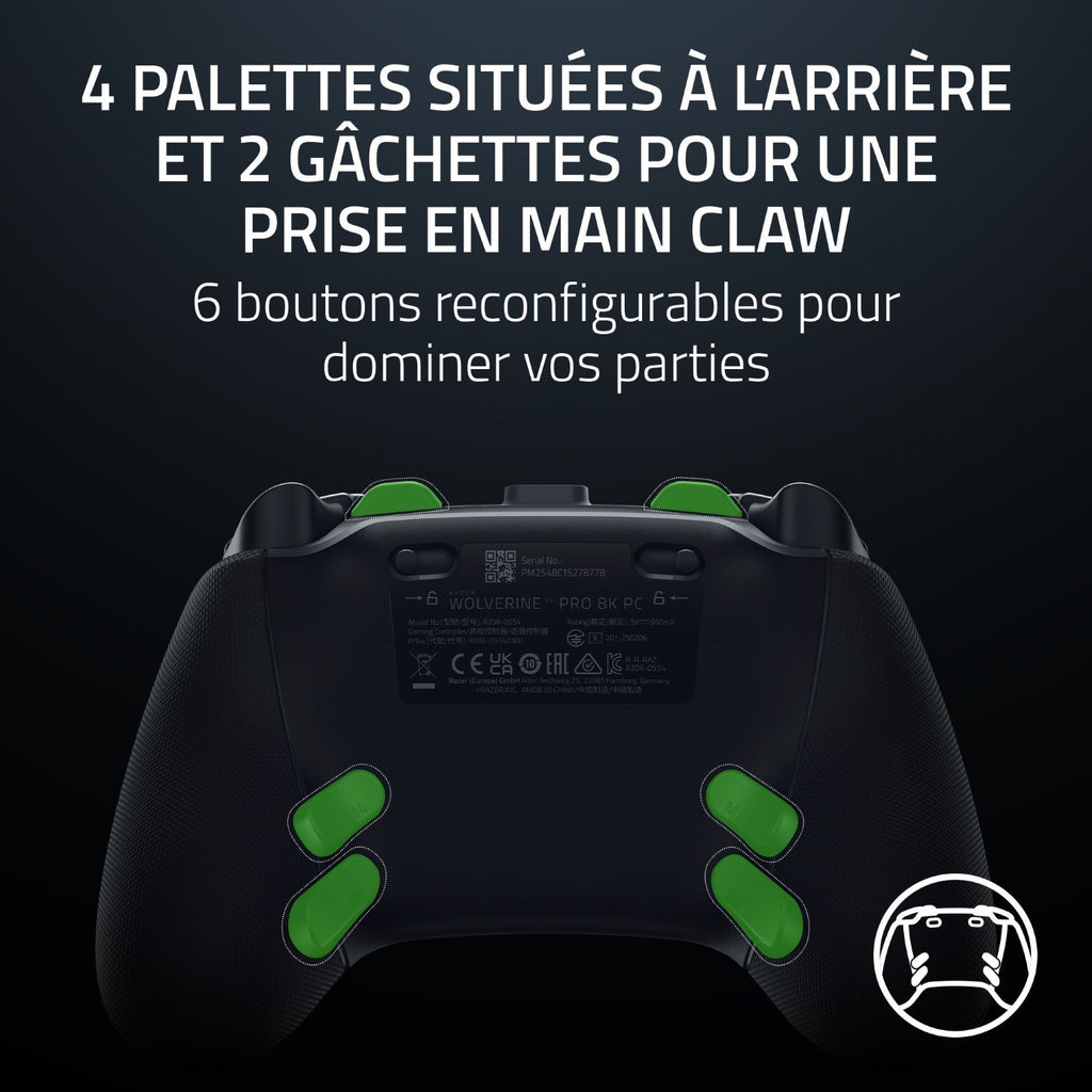 Razer Wolverine V3 Pro 8K Manette eSport sans fil pour PC