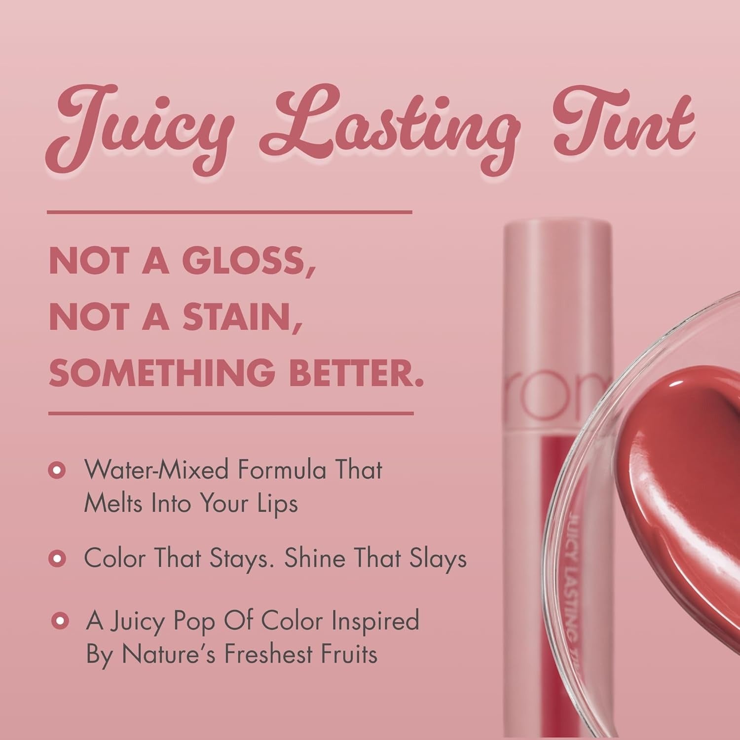 rom&nd Juicy Lasting Tint Encre à lèvres longue tenue #Bare Juicy, teinte 24 Peeling Angdoo -5,5 g