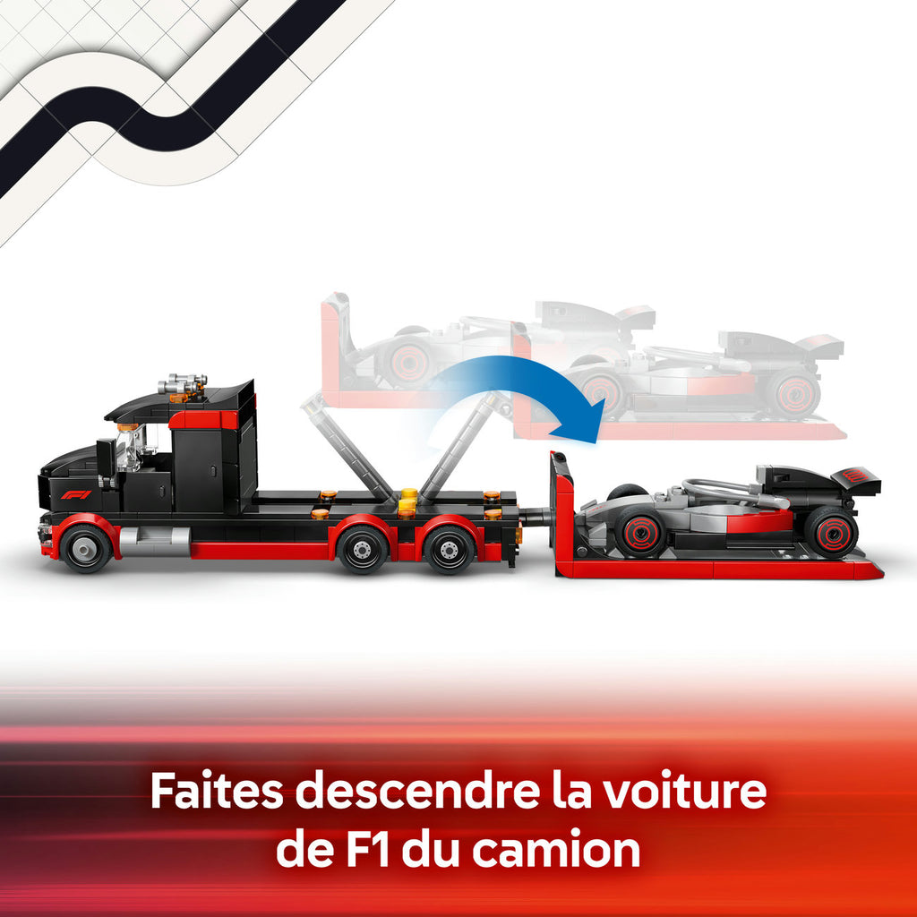 LEGO CITY 60493 Camion de présentation F1® avec voiture de course Audi F1®
