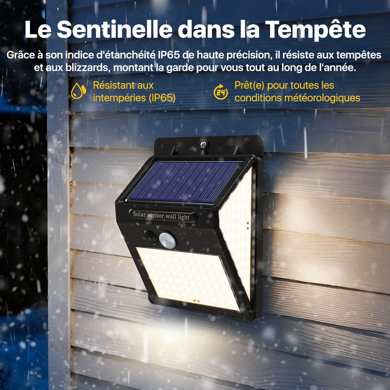 VIVREAL Lampes murales solaires, alimentées par l’énergie solaire, lot de 4, 140 LED, YHM02C, promotion de Nouvel An, idées cadeaux top