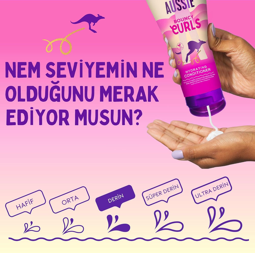 Aussie Bouncy Curls Après-shampooing Hydratant pour Cheveux Ondulés et Bouclés - 1000 ml