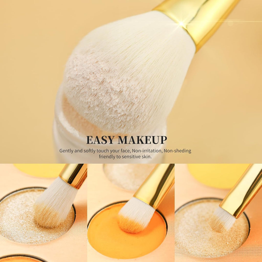 DUcare Coffret de 15 pinceaux de maquillage - Gold & Silver Glow