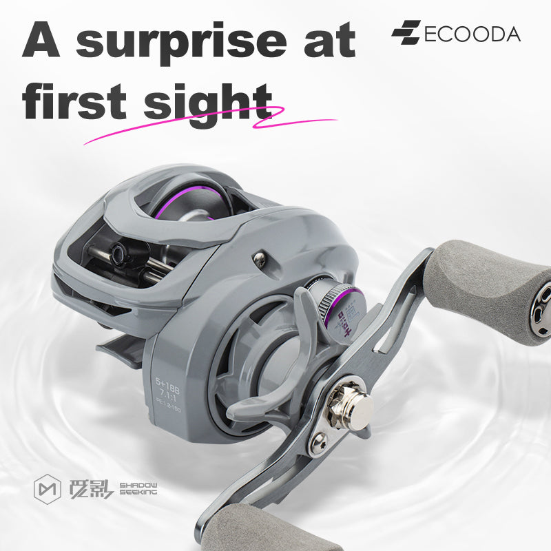 ECOODA SXS Moulinet de pêche en métal aluminium pour droitier
